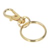 100PCS Gold Lobster Claw Clasp with Key Rings Rustproof Metal