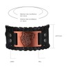 Flongo Leather Bracelet Men's Large Leather Bracelet Men's Bangle Viking