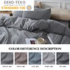NEXHOME PRO Cotton Duvet Cover Queen Size Linen Look Textured