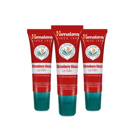 Himalaya Strawberry Lip Balm 10g x 3 Pieces (Tube Type)