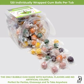 Tree Hugger Bubble Gum, Citrus Berry, Natural Flavors, No Artificial Colors, 120 Count Tub