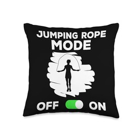 Jump Rope Skipping Rope Fitness Workout Clothing Jumping Rope Mode Skipping Fitness Throw Pillow, 16x16, Multicolor
