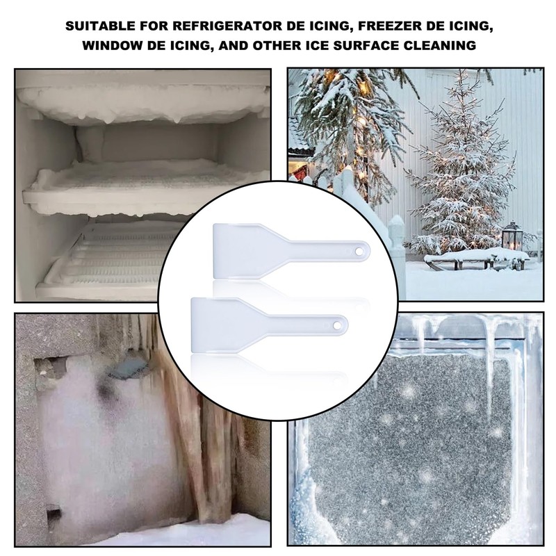 GVSS 2 x Ice Scrapers, Rigid Plastic Ice Scrapers, Practical