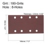 sourcing map 180 Grit 1/3 Sanding Sheet Sander Sandpaper Hook