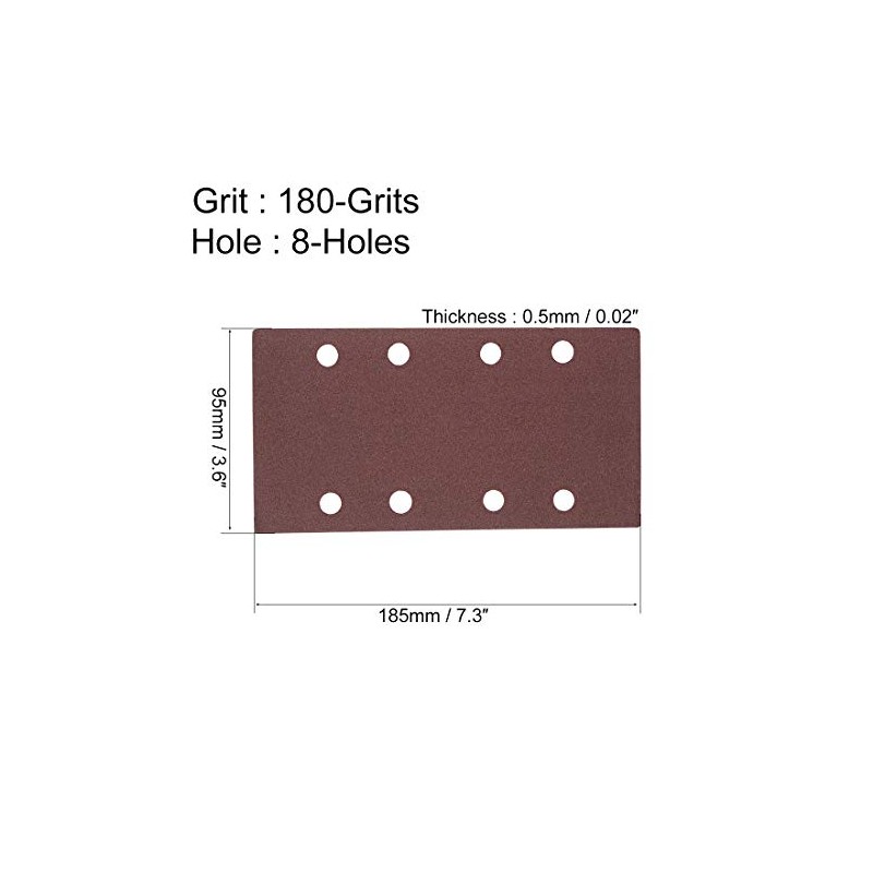sourcing map 180 Grit 1/3 Sanding Sheet Sander Sandpaper Hook
