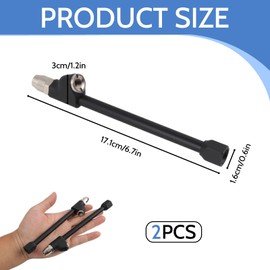 2PCS Dual Head Air Chuck Set, 6.7 Extended Reach Dual Head Air Chuck with Quick Plug, 2-Way Connect Tire Chucks for Bikes, Ideal for Professional Mechanics, DIY Hobbyists, Automotive Air - Line Repair