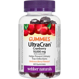 Webber Naturals Webber Naturals UltraCran Cranberry 10,000 mg Gummy, 60 Gummies, Helps Prevent Urinary Tract Infections, Vegan