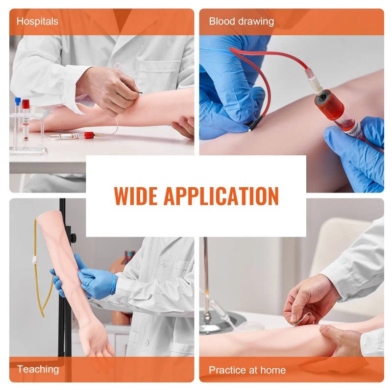 High Simulation IV Practice Arm Kit with Carrying Bag for
