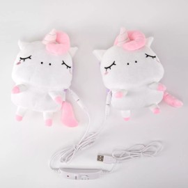 Smoko USB Angie Unicorn Hand Warmers, Kawaii Plush Fingerless Gloves