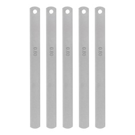HARFINGTON 5pcs Mn Steel Feeler Gauge 0.8mm Thickness 150mm Length Metric Filler Thickness Gage Gap Measuring Tool Single Blade