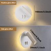 ZEROUNO Bedroom Wall Lamp with Switch Reading Light Hardwired Sconces