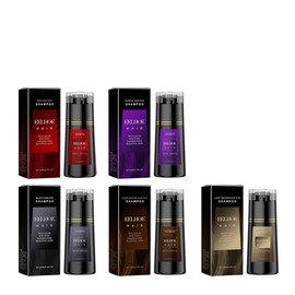 EELHOE Natural herbal color shampoo - Ginseng & reishi & black sesame, hair dye haircare, various colors-red & Light Brown & Black 200ml/6.76oz natural hair dye - Color:  black