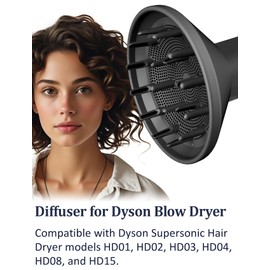 Diffuser Attachment for Hair Dryer HD01 HD02 HD03 HD04 HD08 HD15 Tools Blow Dryer Accessaries Parts Nozzles for Women Curl Wavy Hair