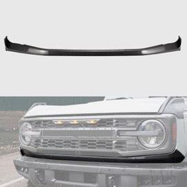 HAKA TOUGH Carbo Fiber Front Grille Lower Valance Panel for 2021-2023 Ford Bronco Accessories, Front Bumper Grille Lower Valance Panel for Bronco 2 Door 4 Door Carbo Fiber Black