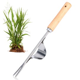 Shyllin Weeder Tool, Joint Scraper, Weed Remover, Root Weeder with Wooden Handle with Measure, Weeder Device Garden Tools, Weeder Stainless Steel Weeder for Digging, Weeding, Loosening, Plantation (Z)