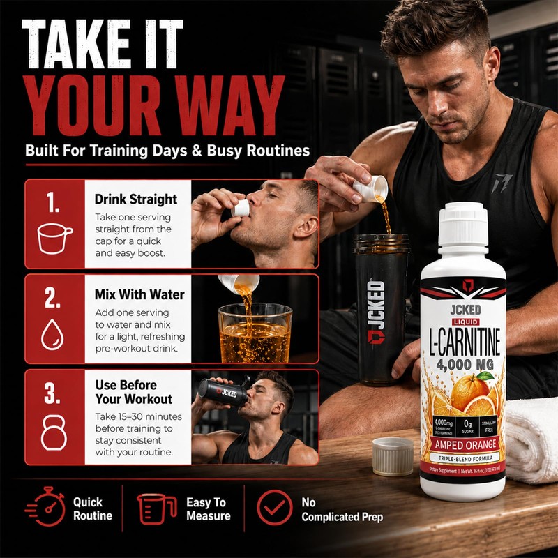 L-Carnitine 4000 Amped Orange, L-Carnitine Vitamin Supplements 473ML 16 FL