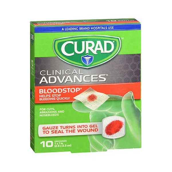 Curad Blood Stop Packets 1 x 1 inch, 1 x 1 inch 10 Each (Pack of 3)