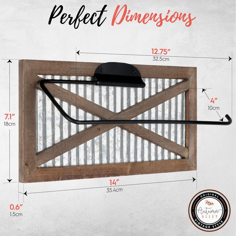 Autumn Alley Rustic Barn Door Paper Towel Holder - Country