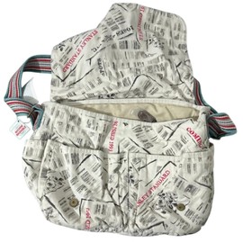 Cath Kidston Newspaper Design Canvas Satchel Bag Handbag
