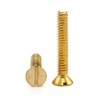 Brass Slotted Flat Head Machine Screws - #8-32 x 2