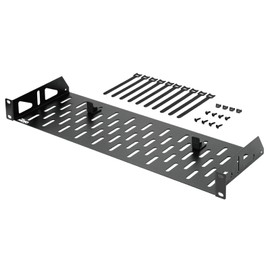Tecmojo 1U Rack Shelf,19 inch Width 6 inch Depth,Rack Mount Shelf with Anti-Slip Stops,Server Rack Shelf and Network Shelf for 19 in Equipments, 55lbs Capacity of Vented 1U Shelf,Black,No Lip
