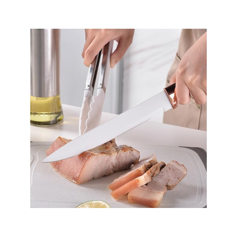19 Pcs Silicone Kitchen Cooking Utensils Knife Set Cutting Board