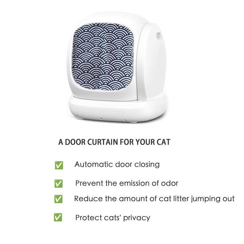 Curtain for Self Cleaning Cat Automatic Litter Box, Reduces Cat
