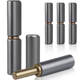 Weldable Hinges, 4PCS Weld On Hinges Heavy Duty, Carbon Steel Weldables Barrel Hing/Long Weldable Barrel Hings for Metal Swing Door, Detachables Hingings, Weld On Bullet Door Hinge for Trailer Ramp
