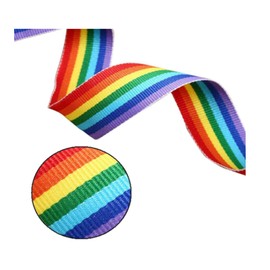 Sbivih Rainbow Ribbon, Double-Sided Rainbow Ribbons, Grosgrain Ribbon Decorative Ribbon for Crafts, DIY, Wedding, Birthday Party Decoration, 10 m / Rolls (Rainbow, 40 mm)