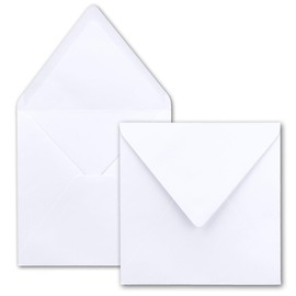 FarbenFroh® Series Square Envelopes Without Window, 15.5 x 15.5 mm Wet sealing for Wedding Cards, Invitations and More