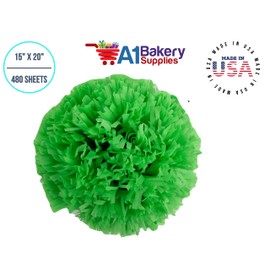 A1BakerySupplies® 480 Pack Premium Quality Gift Wrap Tissue Paper (Groovy Green, 15 x 20)