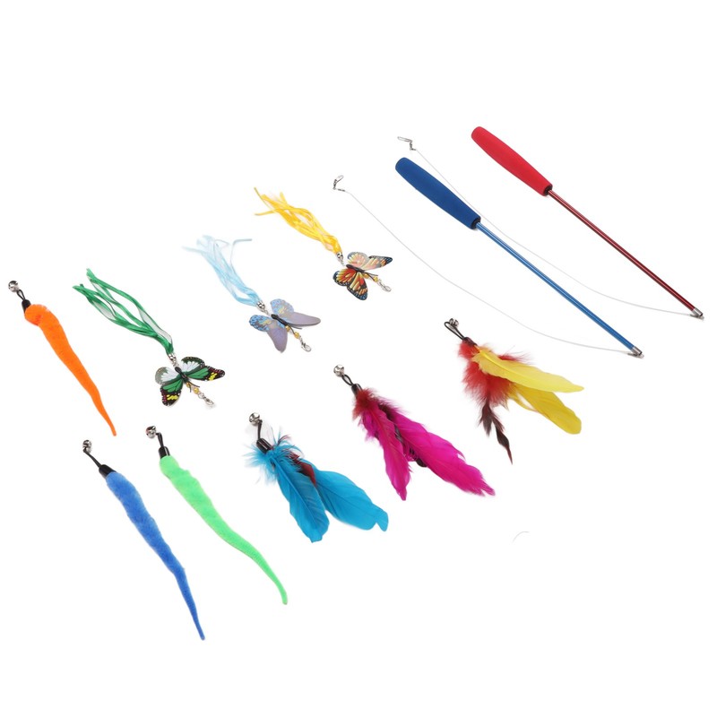 Funny Cat Feather Stick Interactive Thickening Lightweight Cat Feather Toys