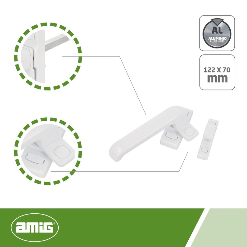 Amig - Locking Handle for Doors and Windows Mod. Gamma