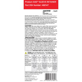 Loctite 37484 640 High Strength Sleeve Retainer Bottle - 36 ml