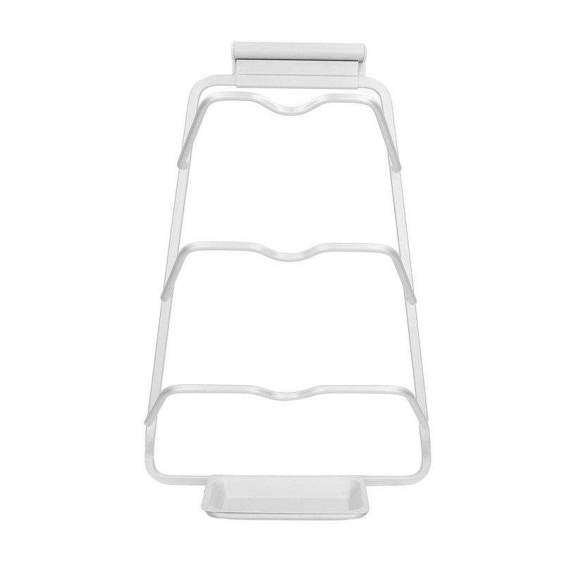 Pot Lid Organizer 30kg Load 3 Lid Capacity S Shaped
