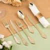 Goodluck 100 Pack Heavyweight Gold Plastic Silverware Set – 300