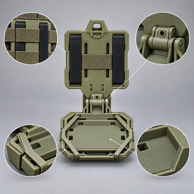 Tactical MOLLE Admin Panel Foldable Phone GPS Holder – Compact
