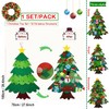 DIY Felt Christmas Tree,3.28ft Felt Christmas Tree Set with 32Pcs