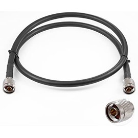 Vecys N to N Male Jumper N Male to N Male Low Loss Coaxial Cable LMR400 3FT/1M for 3G 4G 5G LTE Antenna Ham Radio GPS WiFi