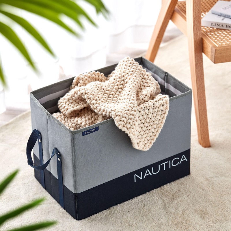 Nautica - Laundry Basket, Foldable Hamper & Storage Bin, Closet