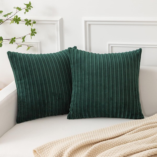 Kevin Textile Decorative Throw Pillow Covers Pack of 2 Corduroy