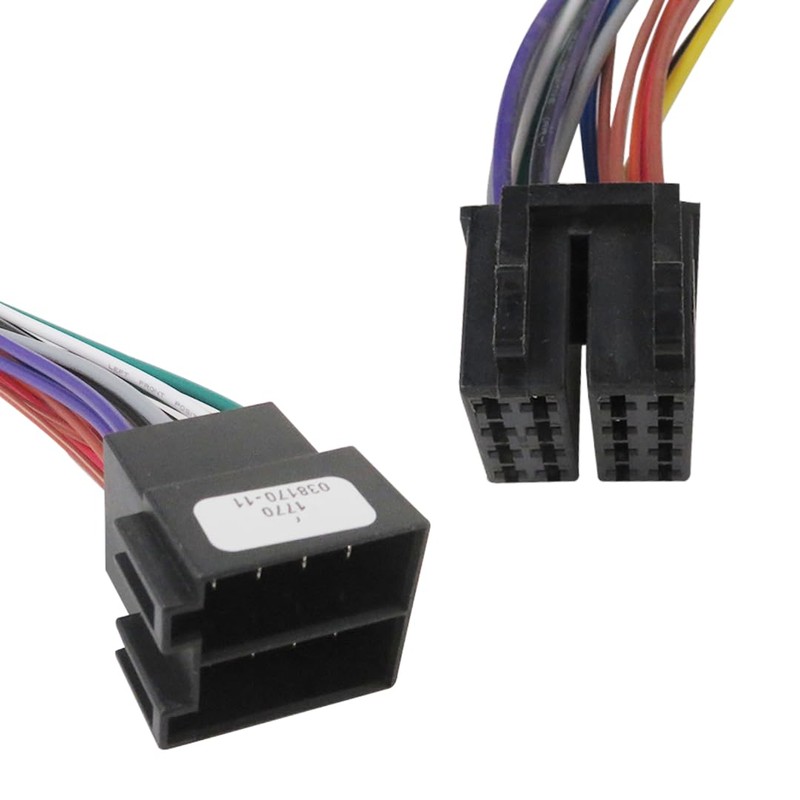Car 16 Pin Radio Wiring Harness Adapter Male & Female