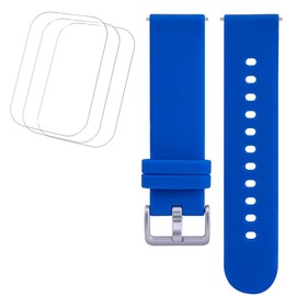 Tznzxm Replacement Bands Compatible with AT&T amiGo Jr Watch Smart Watch Bands, AT&T amiGo Jr Watch Screen Protector, Soft Silicone Wristband Straps for AT&T amiGo Jr Watch Smartwatch Blue