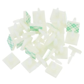 MECCANIXITY 55 Pcs Adhesive PCB Spacer, Sticky Nylon Insulated Standoffs for PCB Board, Supporting Height 0.24", Fits PCB Hole Dia 3mm to 3.2mm, White