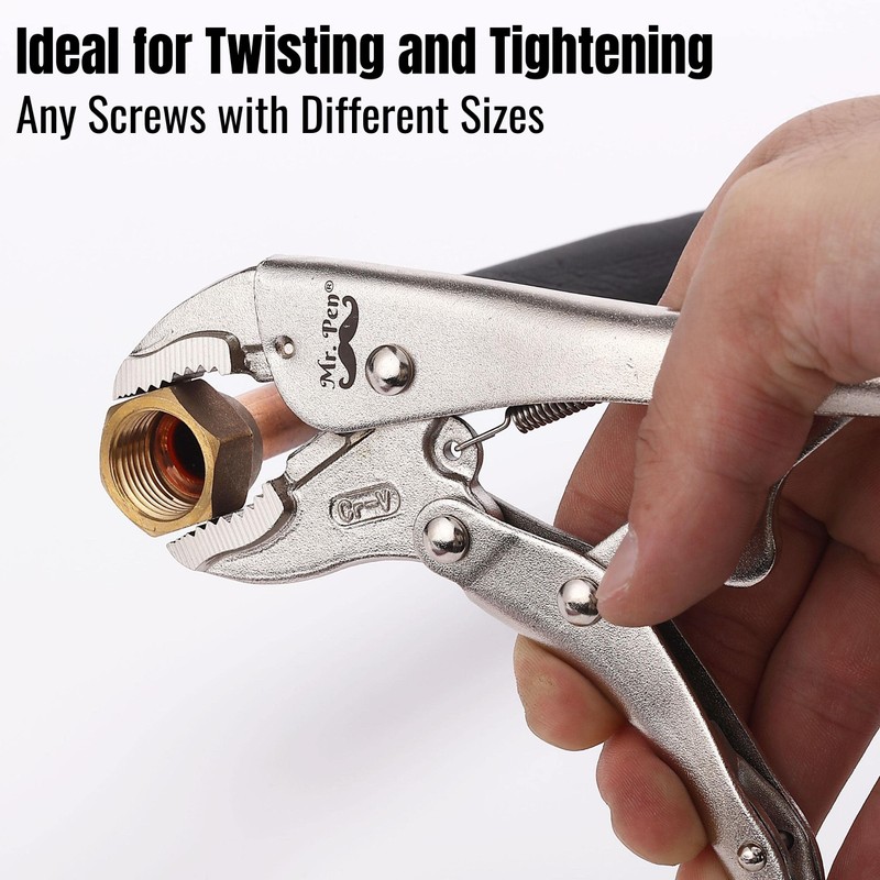 Mr. Pen- 7 Inch Curved Jaw Alloy Steel Locking Pliers