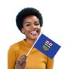 10 Packs Small Alberta Flags on Handheld Stick，Miniature Albertan Flag