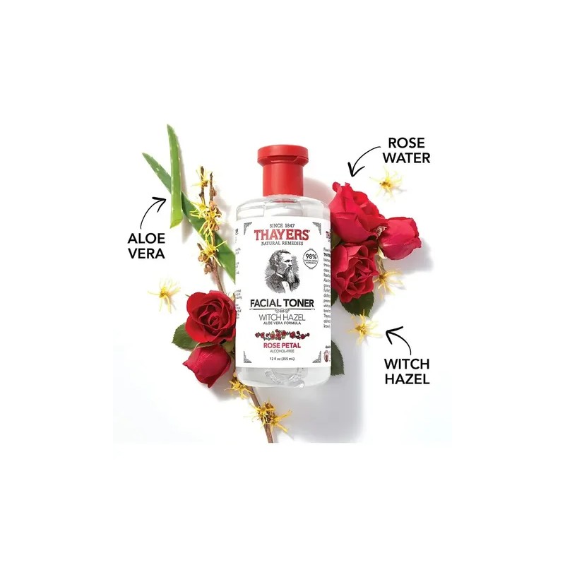 Thayers Tónico Facial Witch Hazel Rose Petal 355ml Hidratante Libre