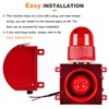 Saladulce 120dB Adjustable Loud Siren Alarm, Industrial Sound & Light