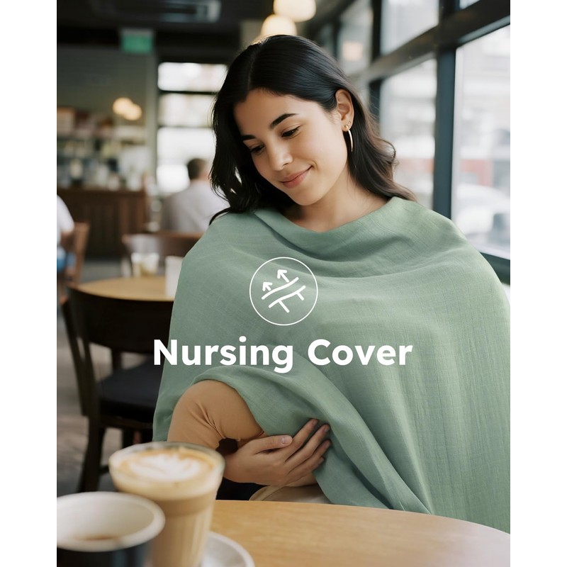 Yoofoss Muslin Swaddle Blankets, Organic Baby Blankets, 47 x 47