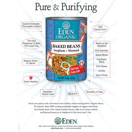 Eden Foods Organic Baked Beans With Sorghum & Mustard, 398 ml